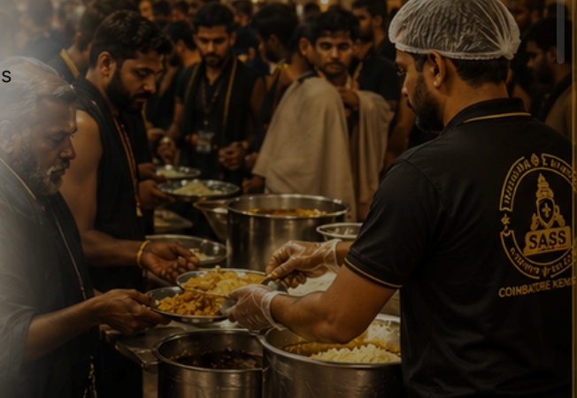 Annaprasadam seva — sacred food offered with devotion