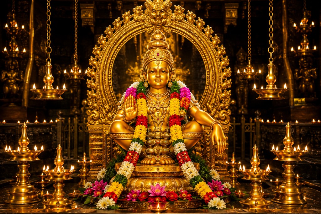 Sacred atmosphere of devotion to Lord Ayyappa